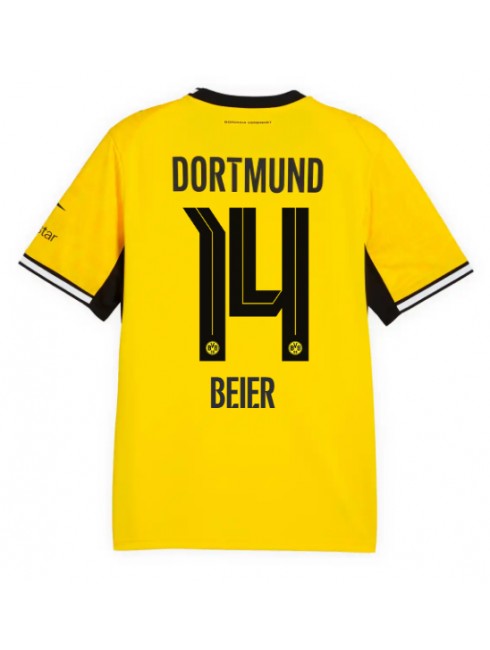 Borussia Dortmund Maximilian Beier #14 Replika Hemmakläder 2026-27 Kortärmad Borussia Dortmund Maximilian Beier #14 Replika Hemmakläder 2026-27 Kortärmad
